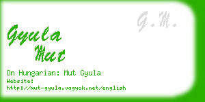 gyula mut business card